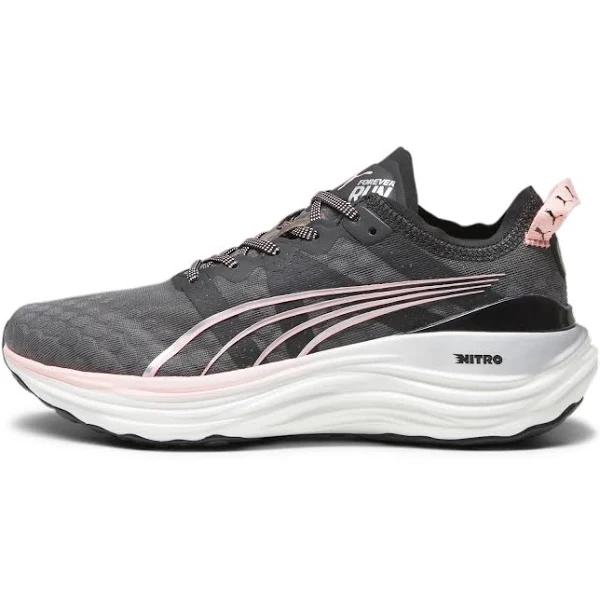 ForeverRun Nitro Women's Running Shoes in Black/Koral Ice/Silver, Size 6.5 by Puma