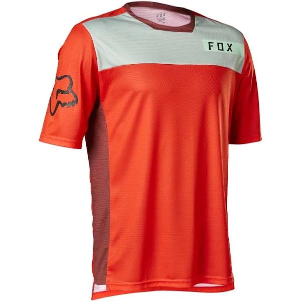 Fox Defend Long Sleeve Jersey L / Moth Fluorescent Red - 2022