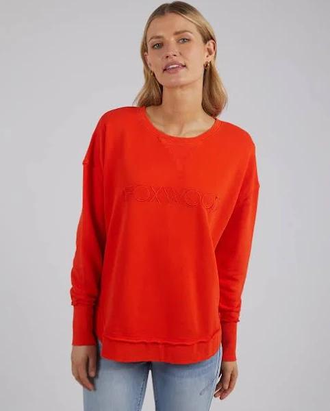Foxwood - Womens Jumpers - Simplified Crew Cherry