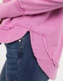 Foxwood - Womens Jumpers - Washed Simplified Crew Fuschia