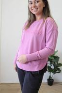 Foxwood - Womens Jumpers - Washed Simplified Crew Fuschia