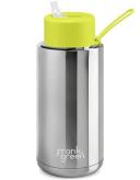 Frank Green Chrome Ceramic Drink Bottle 1L - Silver- Swimwear Galore