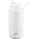 Frank Green Chrome Ceramic Drink Bottle 1L - Silver- Swimwear Galore