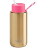 Frank Green Chrome Ceramic Drink Bottle 1L - Silver- Swimwear Galore