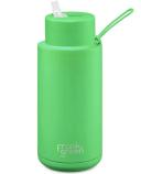 Frank Green Chrome Ceramic Drink Bottle 1L - Silver- Swimwear Galore