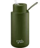 Frank Green Chrome Ceramic Drink Bottle 1L - Silver- Swimwear Galore