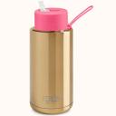 Frank Green Chrome Ceramic Drink Bottle 1L - Silver- Swimwear Galore