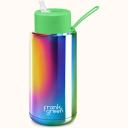 Frank Green Chrome Ceramic Drink Bottle 1L - Silver- Swimwear Galore