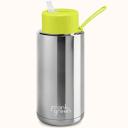 Frank Green Chrome Ceramic Drink Bottle 1L - Silver- Swimwear Galore