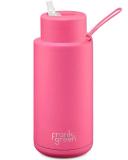Frank Green Chrome Ceramic Drink Bottle 1L - Silver- Swimwear Galore