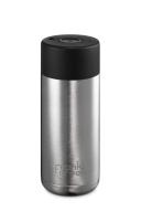Frank Green Reusable Bottle - Ceramic 475ml Brushed Steel Push Button