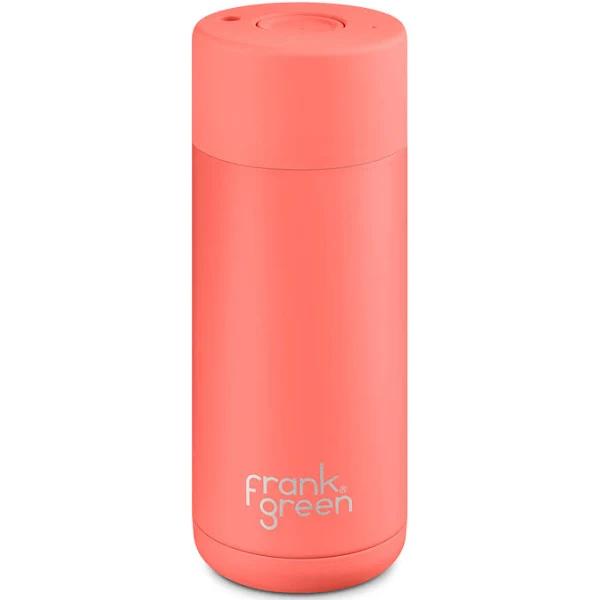Frank Green Reusable Cup - Ceramic 475ml Living Coral Push Button