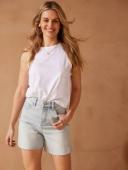 Frankie High Waisted Short - Light Indigo - 14