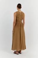 Frankie Midi Skirt in Gold Size 2 by DISSH