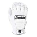 Franklin Sports Adult MLB CFX Pro Batting Gloves, Pearl/Navy, Small