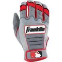 Franklin Sports Adult MLB CFX Pro Batting Gloves, Pearl/Navy, Small