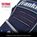 Franklin Sports Adult MLB CFX Pro Batting Gloves, Pearl/Navy, Small
