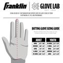 Franklin Sports Adult MLB CFX Pro Batting Gloves, Pearl/Navy, Small
