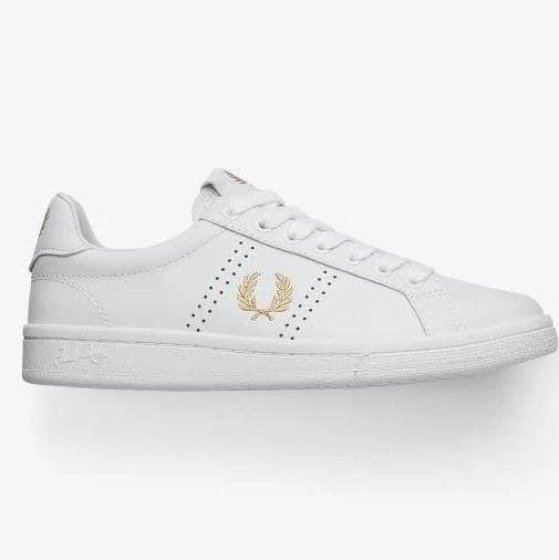 Fred Perry B721 Leather Trainers White