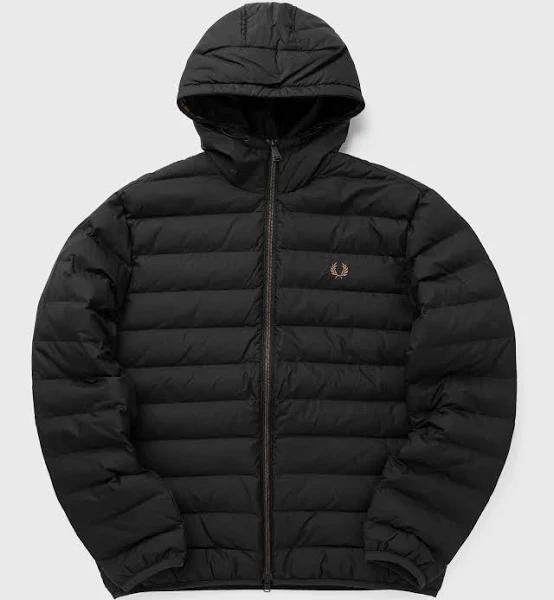 Fred Perry Hooded Insulated Jacket Black