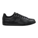 Fred Perry Men's B721 Leather Sneakers in Black/Gunmetal, Size UK 7 | END. Clothing