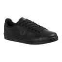 Fred Perry Men's B721 Leather Sneakers in Black/Gunmetal, Size UK 7 | END. Clothing