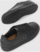 Fred Perry Men's B721 Leather Sneakers in Black/Gunmetal, Size UK 7 | END. Clothing