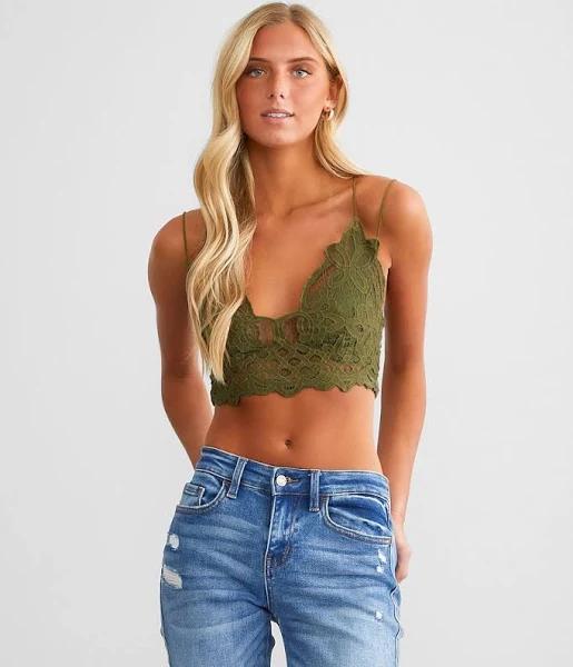 Free People Adella Bralette - Avocado Tree