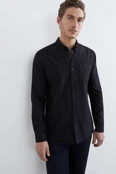 French Connection Oxford Slim Fit Shirt Black S
