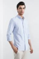 French Connection Oxford Slim Fit Shirt Blue M