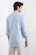 French Connection Oxford Slim Fit Shirt Blue M