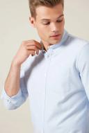 French Connection Oxford Slim Fit Shirt Blue M