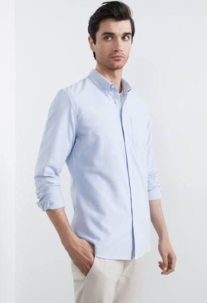 French Connection Oxford Slim Fit Shirt Blue S