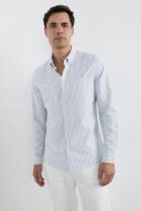 French Connection Oxford Slim Fit Shirt Blue XL