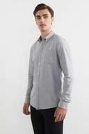 French Connection Oxford Slim Fit Shirt Grey M