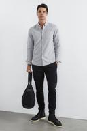 French Connection Oxford Slim Fit Shirt Grey XS
