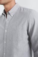 French Connection Oxford Slim Fit Shirt Grey XS