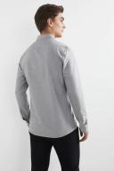 French Connection Oxford Slim Fit Shirt Grey XXL