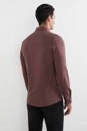 French Connection Oxford Slim Fit Shirt in Burgundy XS