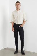 French Connection Oxford Slim Fit Shirt in Cream M