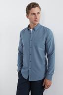 French Connection Oxford Slim Fit Shirt in Dusty Blue XXL
