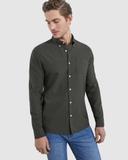 French Connection Oxford Slim Fit Shirt in Khaki M