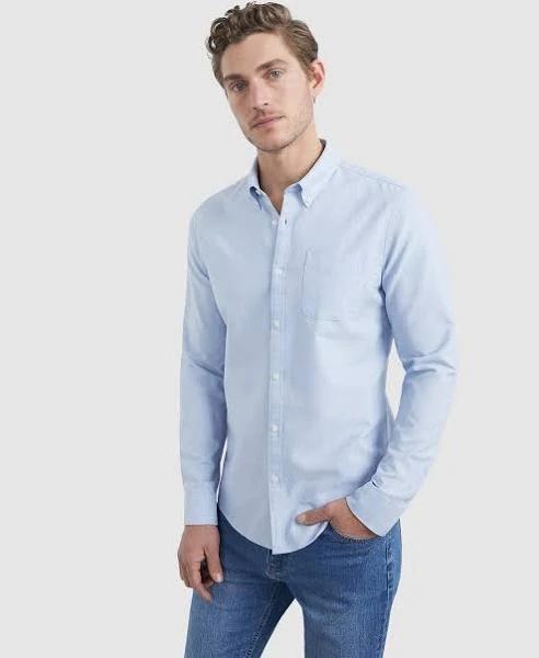 French Connection Oxford Slim Fit Shirt in Sky Blue XL