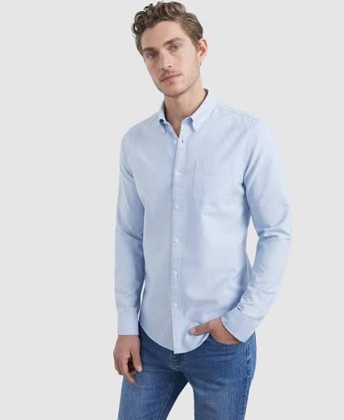French Connection Oxford Slim Fit Shirt in Sky Blue XXL