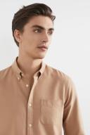 French Connection Oxford Slim Fit Shirt in Tan M