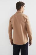 French Connection Oxford Slim Fit Shirt in Tan S