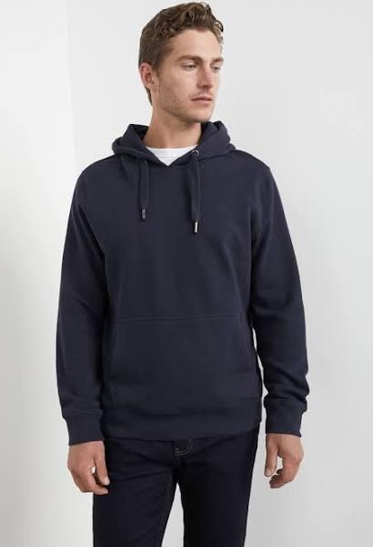 French Connection Relaxed Hooded Sweat in Marine XL