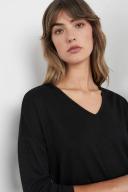 French Connection Soft V Neck Long Sleeve T Shirt Black M