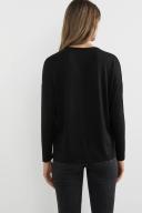 French Connection Soft V Neck Long Sleeve T Shirt Black XXS