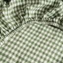 French Flax Linen Fitted Sheet in Ivy Gingham by I Love Linen - Queen x 30cm